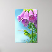 美しいソフトバラシンブルフラワー キャンバスプリント (正面)