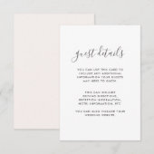 美しいソフトピンクのブライダル 詳細 エンクロージャーカード (正面/裏面)