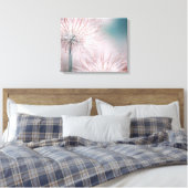 美しいソフトピンクの繊細な花オン キャンバスプリント (インサイチュ (寝室))