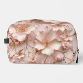 美しいソフトピンクパステルフローラプリント ドップキット (正面)