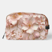 美しいソフトピンクパステルフローラプリント ドップキット (裏面)