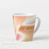 美しいソフトピンクラテマグ カフェラテマグ (右アングル)