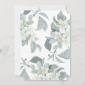 美しいソフトブルーフラワーベビーシャワー招待状 招待状 (裏面)