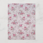 美しいソフトヴィンテージバラ葉と ポストカード (正面)