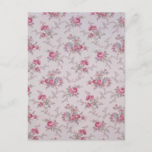 美しいソフトヴィンテージバラ葉と ポストカード (正面)