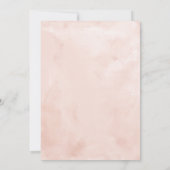 美しいソフト赤面ピンクの花ベビーシャワー 招待状 (裏面)