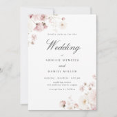 美しいソフト赤面結婚フローラ 招待状 (正面)
