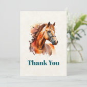 美しいソレルホースポートレートサンキューユー サンキューカード (スタンド正面)