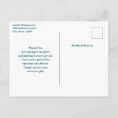 美しいソレルホースポートレートサンキューユー ポストカード (裏面)