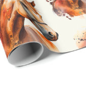 美しいソレルホースポートレートパターン ラッピングペーパー (ロールコーナー)