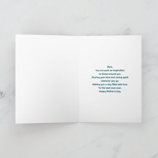 美しいソレルホースポートレートマザーズデイカード シーズンカード (内部)