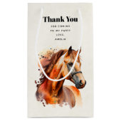 美しいソレルホースポートレート誕生日サンキューユー スモールペーパーバッグ (裏面)