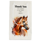 美しいソレルホースポートレート誕生日サンキューユー スモールペーパーバッグ (正面)