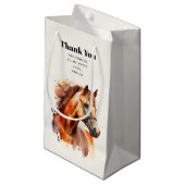 美しいソレルホースポートレート誕生日サンキューユー スモールペーパーバッグ (正面アングル)