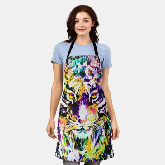 美しいタイガーエプロン |トラカラフルガーエプロン エプロン (着用した状態)