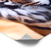 美しいタイガーキャット顔絵を描野生動物 ポスター (角)