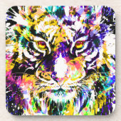 美しいタイガーコースター | Tiger カラフル Coasters コースター (正面)