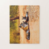 美しいタイガーファミリージグソーパズル ジグソーパズル (縦)