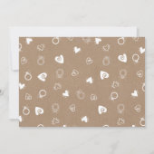 美しいタイポグラフィかわいいモダン婚約パーティ 招待状 (裏面)