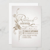 美しいタイポグラフィのリハーサルディナー招待状 招待状 (正面/裏面)