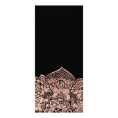 美しいタイポグラフィバラ金ゴールド曼荼羅価格表 ラックカード (裏面)