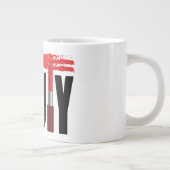 美しいタイポグラフィ口紅 ジャンボコーヒーマグカップ (右)