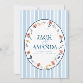 美しいタイムレスな花のウェディング招待状 招待状