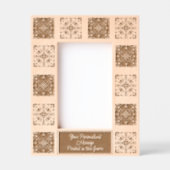 美しいタイルの幾何学的パターン汎用メッセージ レーザー彫刻フレーム (正面)