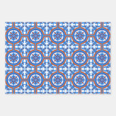 美しいタイルデザインラッピング紙シート ラッピングペーパーシート (正面3)