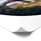 美しいタキシード猫の丸3D画像 ポスター (角)