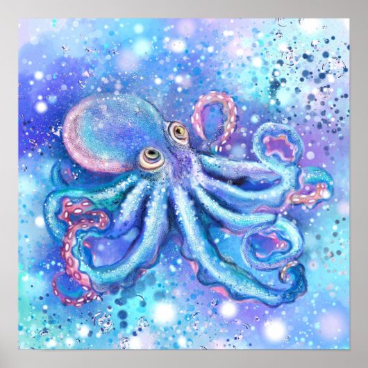 美しいタコのポスター - 絵画 ポスター (正面)