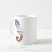美しいタツノオトシゴのギフトの子供へのビーチの背景 コーヒーマグカップ (正面左)