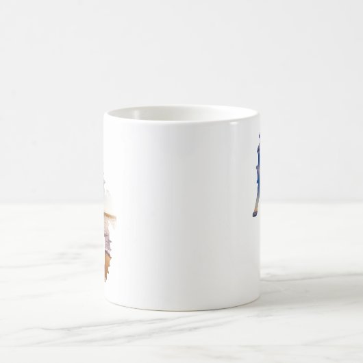 美しいタツノオトシゴのギフトの子供へのビーチの背景 コーヒーマグカップ (中央)