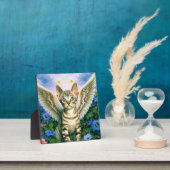 美しいタビー子猫エンジェルウィングスハロー フォトプラーク (インサイチュ)