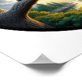 美しいタビー猫の円形3D画像 ポスター (角)