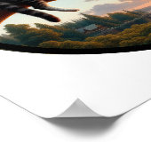 美しいタビー猫の円形3D画像 ポスター (角)