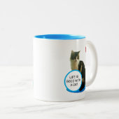 美しいタブビーキャット&ハートツートーンコーヒーマグ ツートーンマグカップ (正面右)