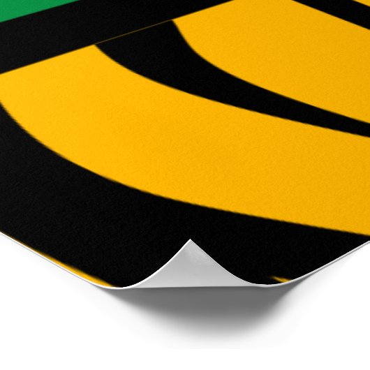 美しいタペストリーエフェクト鮮やかカラー編集可能 ポスター (角)