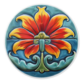 美しいタラベラ セラミックノブ