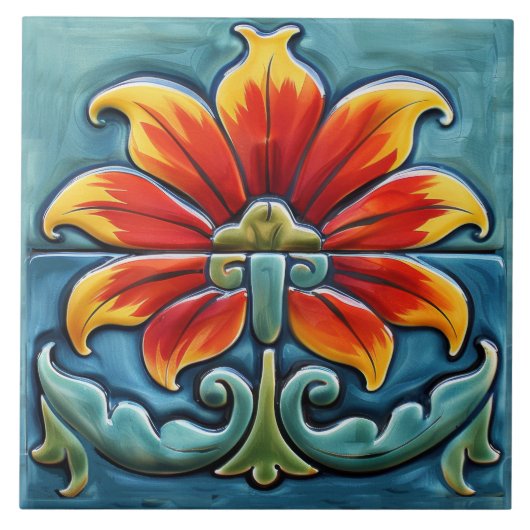 美しいタラベラ タイル (正面)