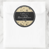 美しいタンポポパーソナライズされたン ラウンドシール (バッグ)