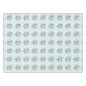 美しいターコイズグリーンアンドレッドスノーフレーク テーブルクロス (正面(横))