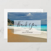 美しいターコイズシートロピカルフォトサンキュー ポストカード (正面/裏面)