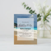 美しいターコイズシートロピカルフォト誕生日 インビテーションポストカード (スタンド正面)