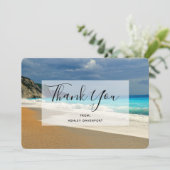 美しいターコイズシートロピカルフォト サンキューカード (スタンド正面)