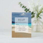 美しいターコイズシートロピカルフォト 出欠カード (スタンド正面)