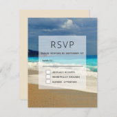 美しいターコイズシートロピカルフォト 出欠カード (正面/裏面)