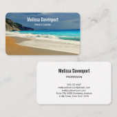 美しいターコイズシートロピカルフォト 名刺 (正面/裏面)