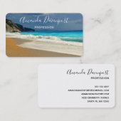 美しいターコイズシートロピカルフォト 名刺 (正面/裏面)