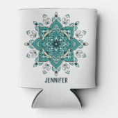 美しいターコイズデザイン 缶クーラー (正面)